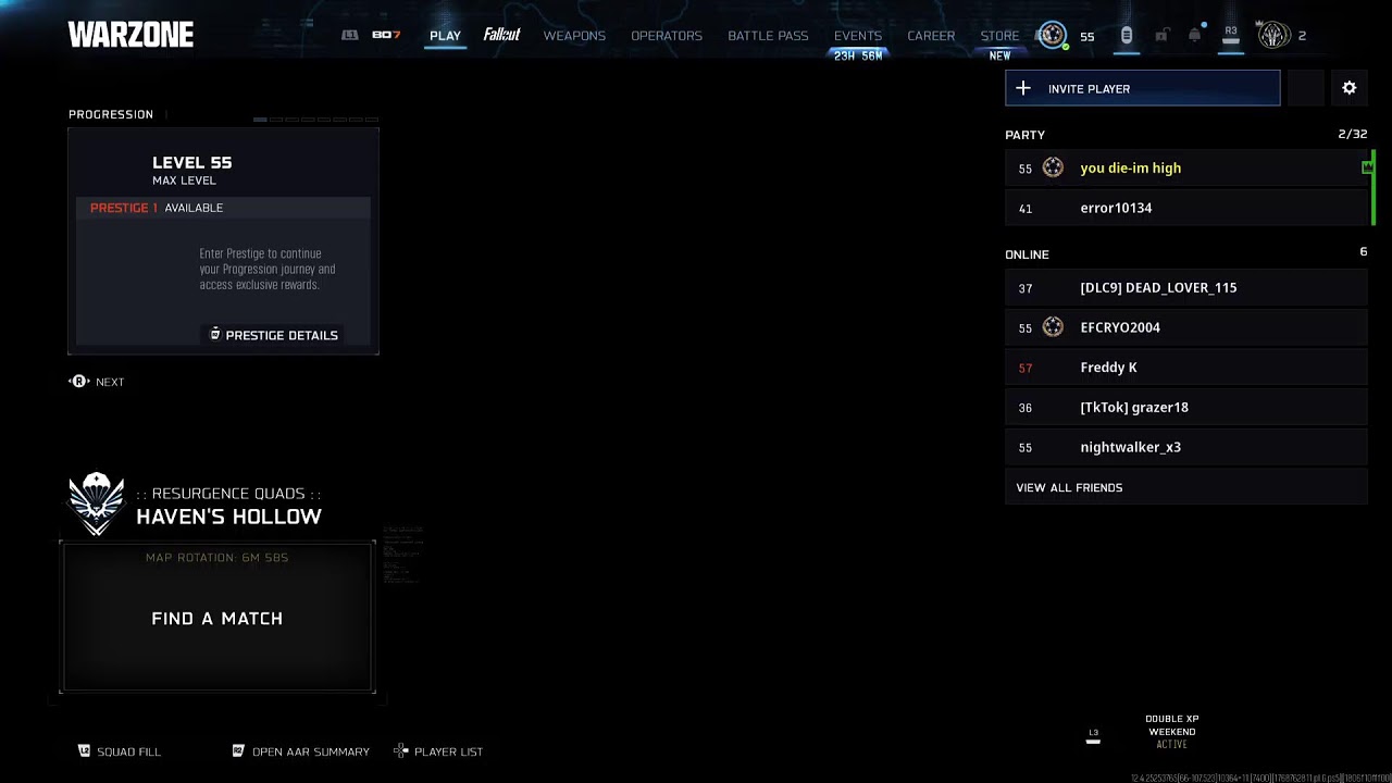 Warzone resurgence squads with Randoms come join