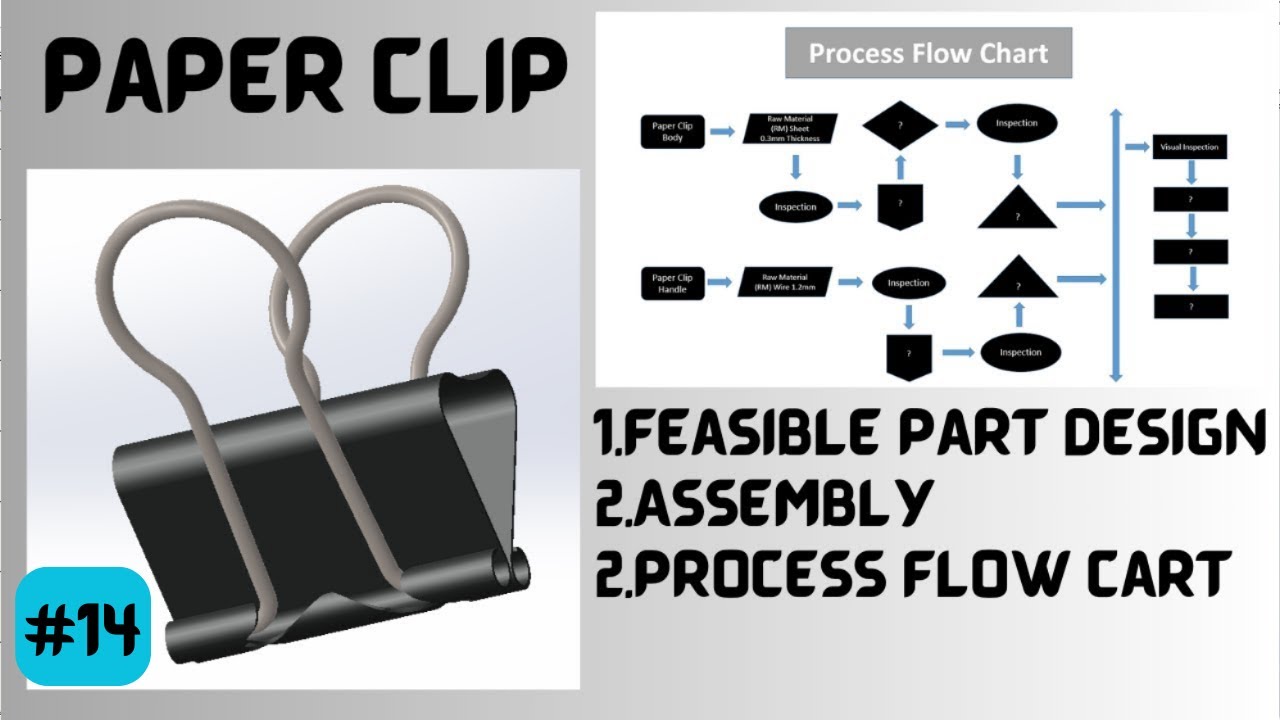 Metal Binder Paper Clip 📎 || Model 14 || Solidwork Tutorial