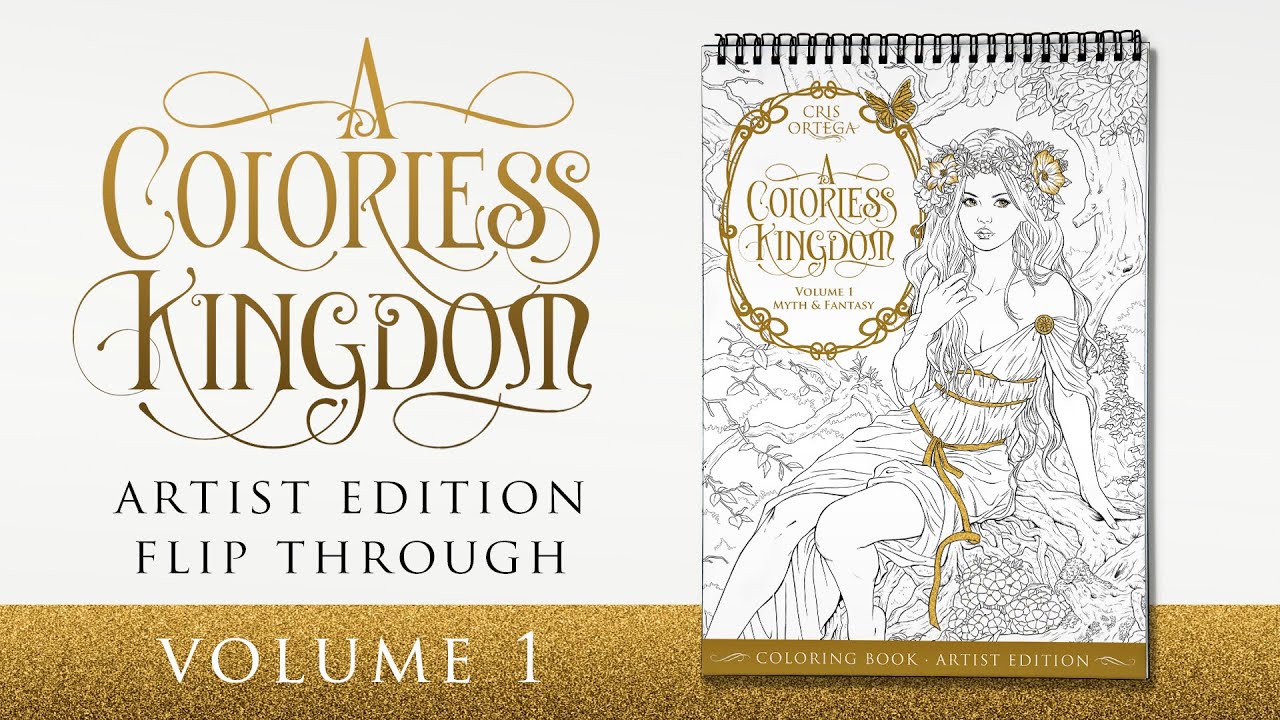 A Colorless Kingdom Vol 1 - Coloring book flip through