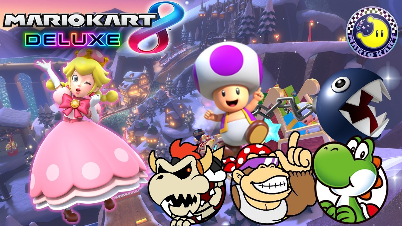 Mario Kart 8 Deluxe - 150cc Moon Cup - Peachette Gameplay