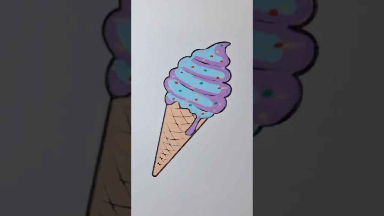 Sweet Treat Swirl! Coloring Ice Cream with Acrylic Markers! 🍦🎨