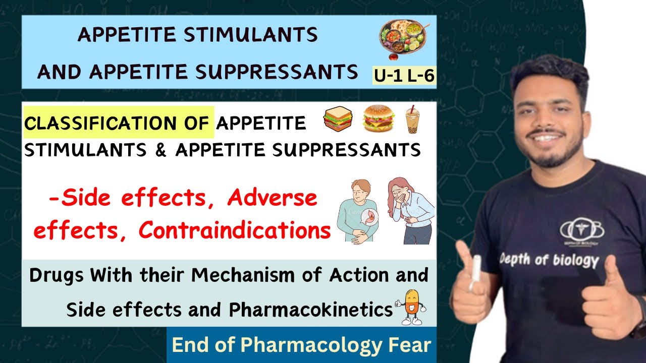Appetite Stimulants and Suppressant | Appetite stimulants drugs | Appetite depressants drugs #cology