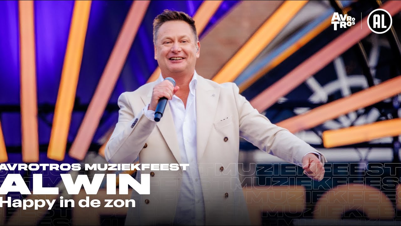 Alwin - Happy in de zon (LIVE) • Muziekfeest op het Plein 2024 // Sterren NL
