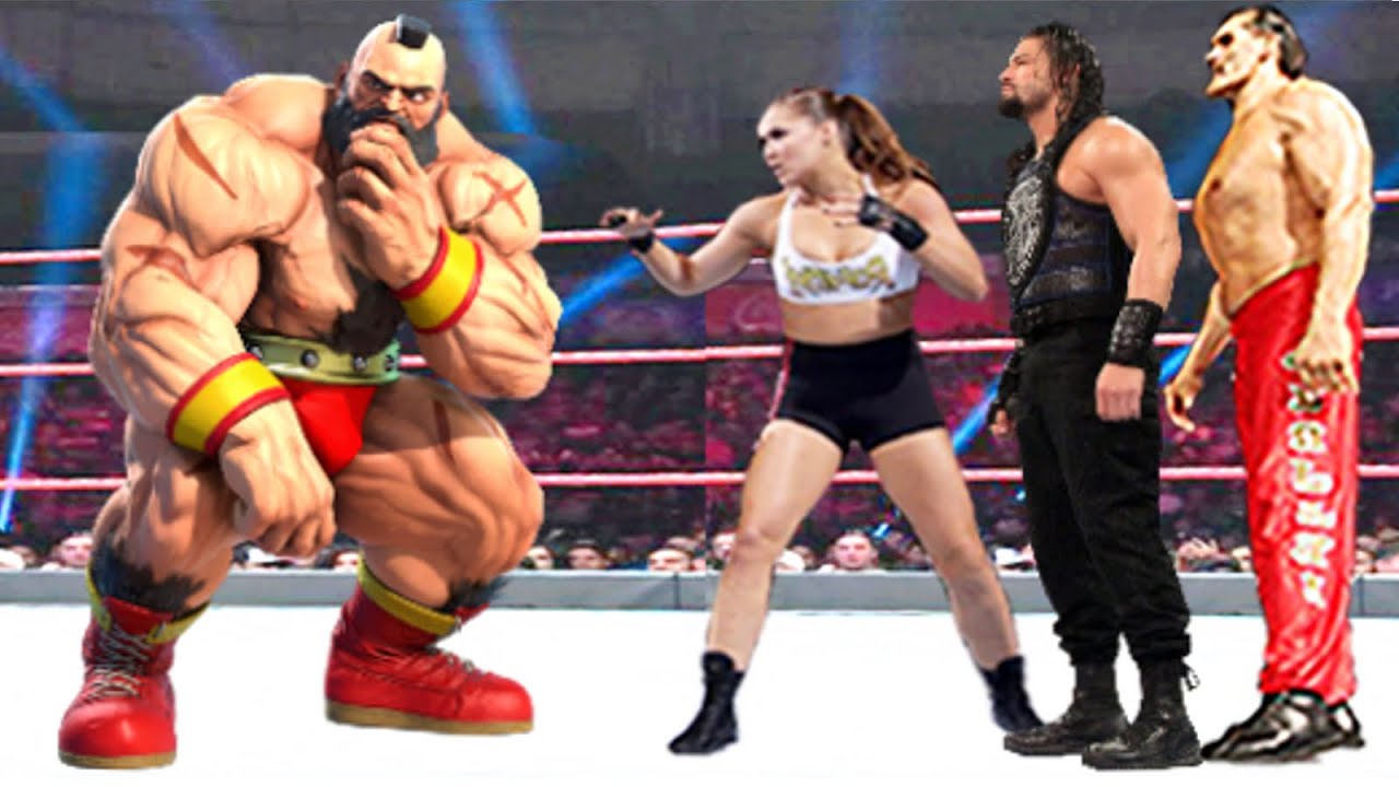 Zangief vs Roman Reigns, Ronda Rousey & The Great Khali