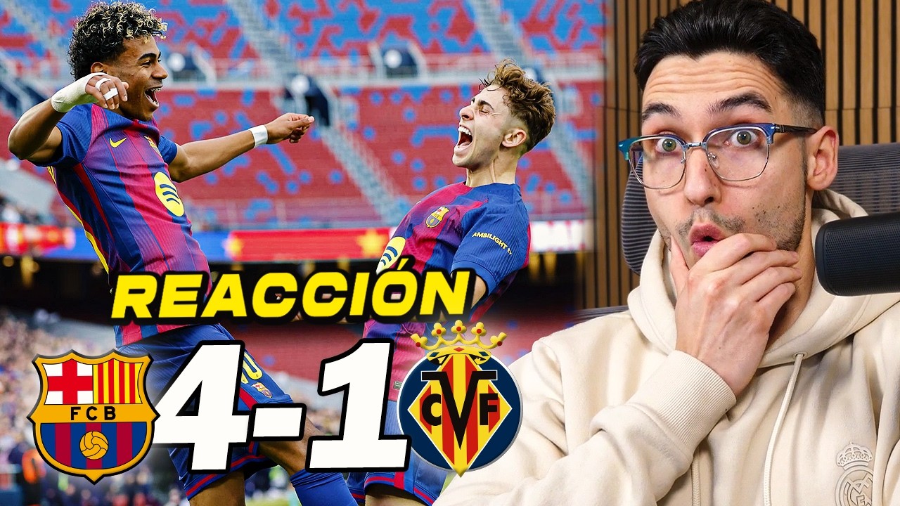 REACCIONANDO al Barcelona vs Villarreal 4-1 *HAT-TRICK de LAMINE YAMAL* | ByDiegoX10