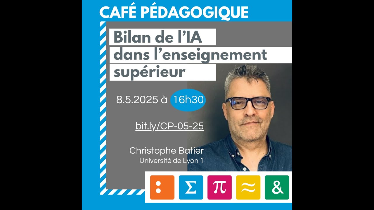 Café pédagogique no42: Bilan sur l'IA dans le supérieur / Christophe Batier