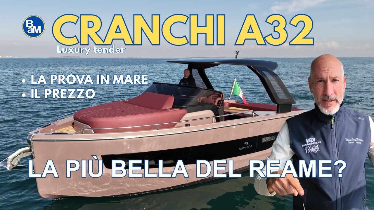 Il natante super-chic: 38 nodi, due cabine e, soprattutto, tanta classe. Cranchi A32 Luxury Tende
