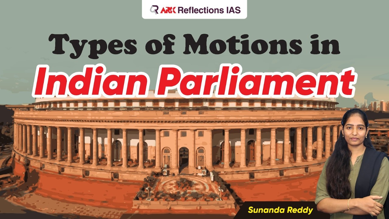 Parliamentary Motions in India 🇮🇳 | No Confidence, Adjournment & More Explained!