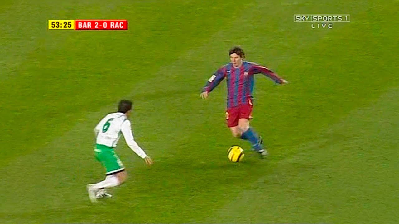 18 Year Old Messi Masterclass vs Racing Santander 2005 English Commentary