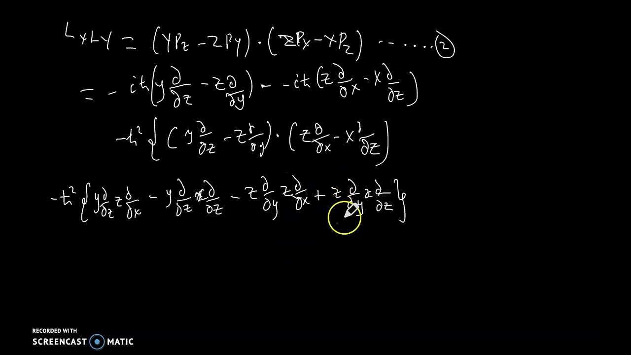 Commutation relation part 2 LX LY AND LZ