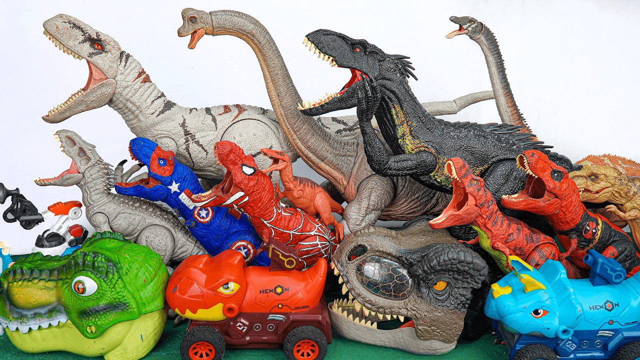 60 Minutes Of Satisfaction With Unboxing Speedy Dinosaur Car Track Set ASMR | Review Toys