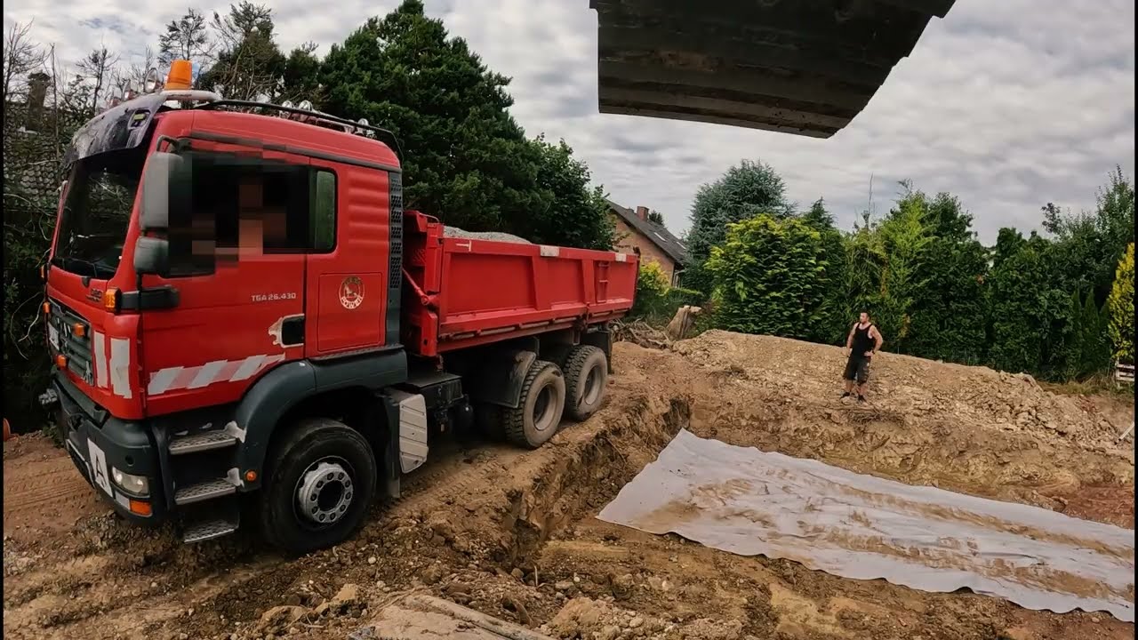 #2/2 Создание большого котлована для односемейного дома // Планирование гравия // Покадровая съемка
