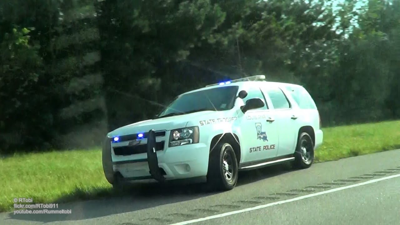 Louisiana State Police Chevy Tahoe at a traffic stop [LA | 9/28/2017]