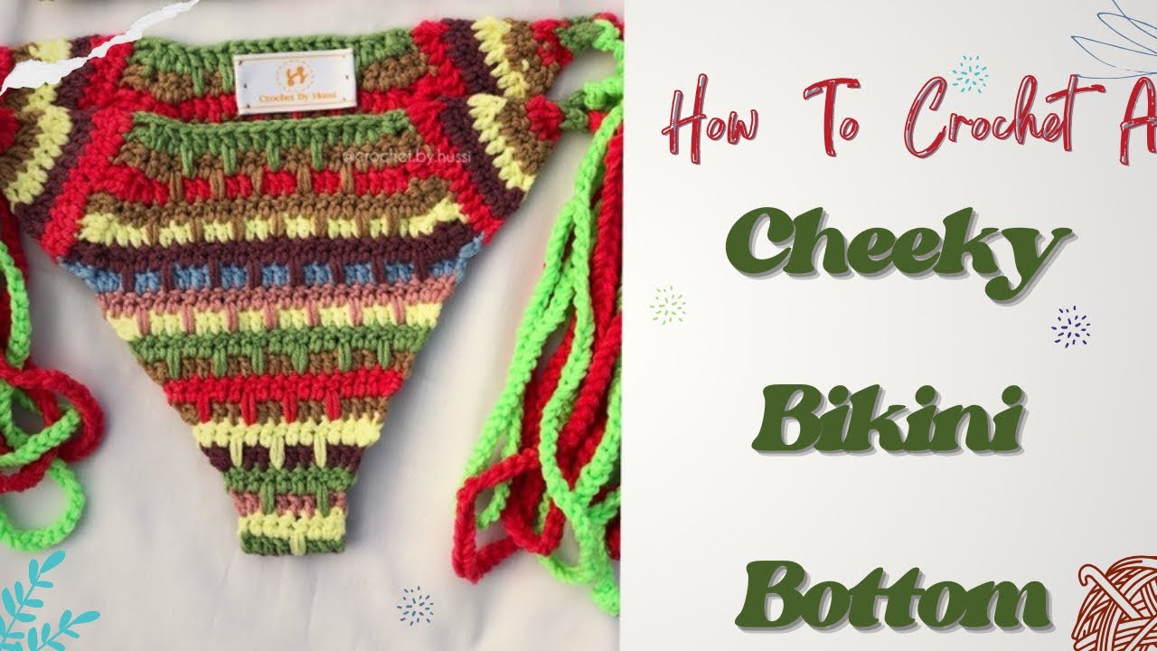 Как связать крючком соблазнительные плавки от бикини | Просто и подходит для начинающих