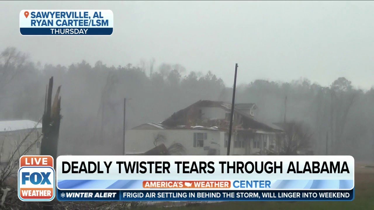 Storm Chaser On Alabama Tornado Destruction