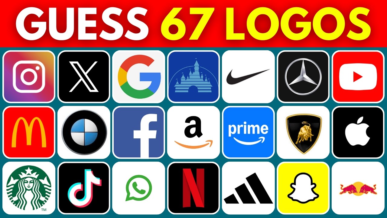 Guess The Logo Quiz | 67 Famous Logos Challenge