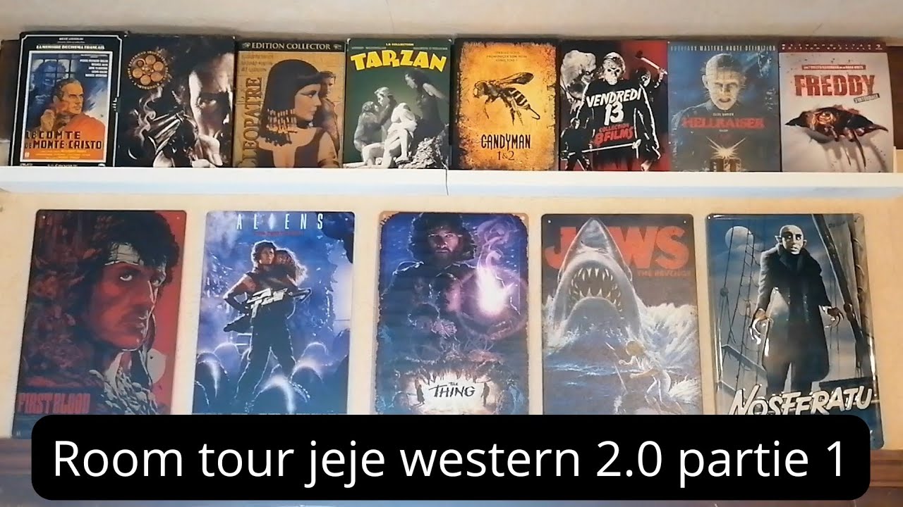 room tour 2.0 jeje western partie 1 :collection dvd, bluray, figurines, goodies,cinema