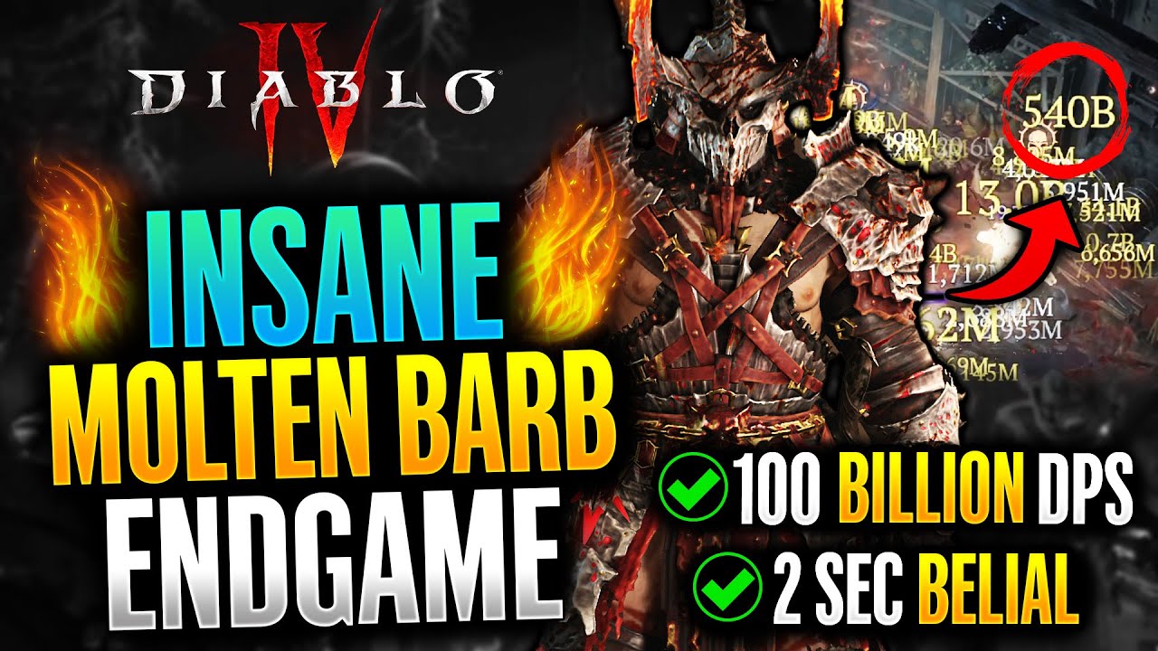 Diablo 4 &mdash; Огненный Варвар Андариэль СЛОМАН | Лучший билд Варвара для поздней игры в 8 сезоне