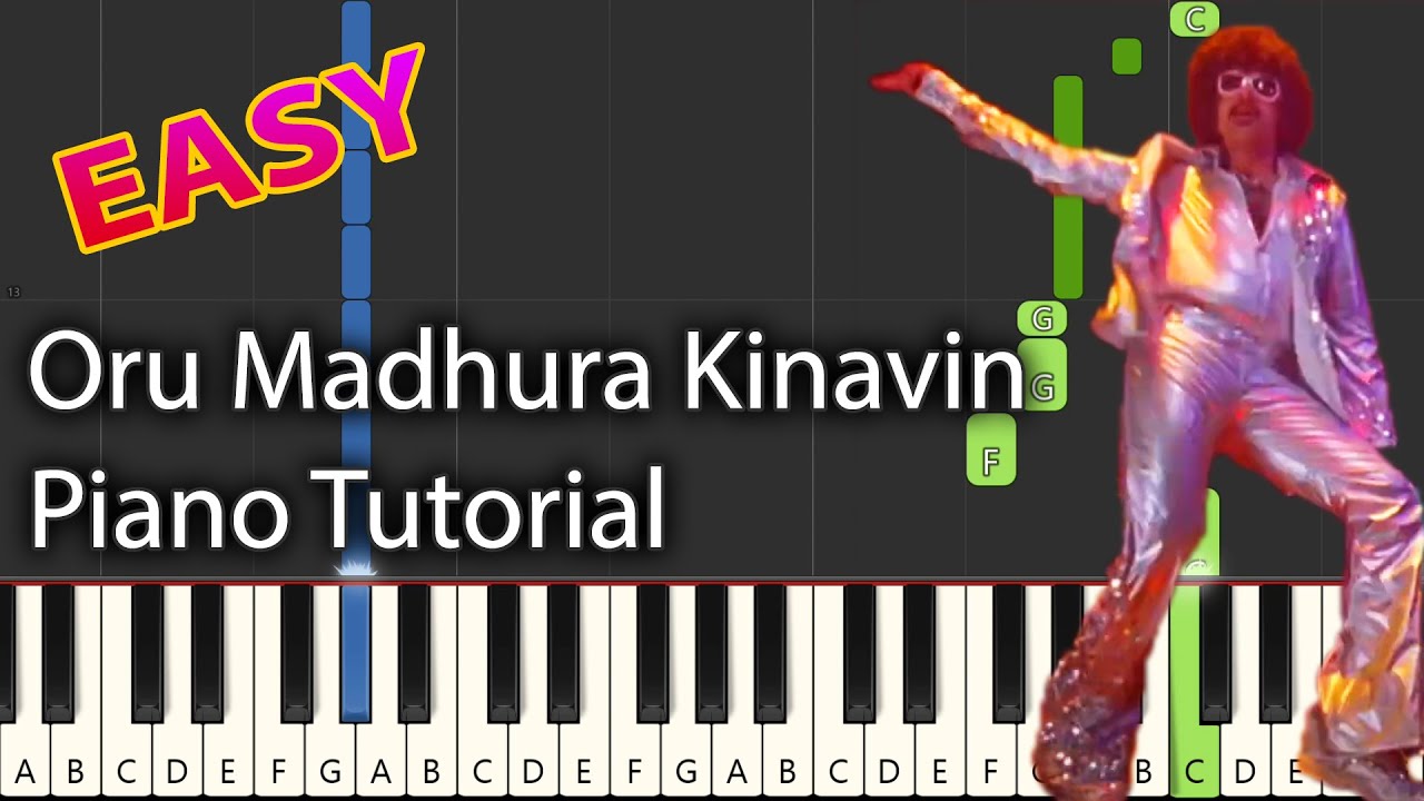 Oru Madhura Kinavin Piano Tutorial Notes & MIDI | Remix | Malayalam Song