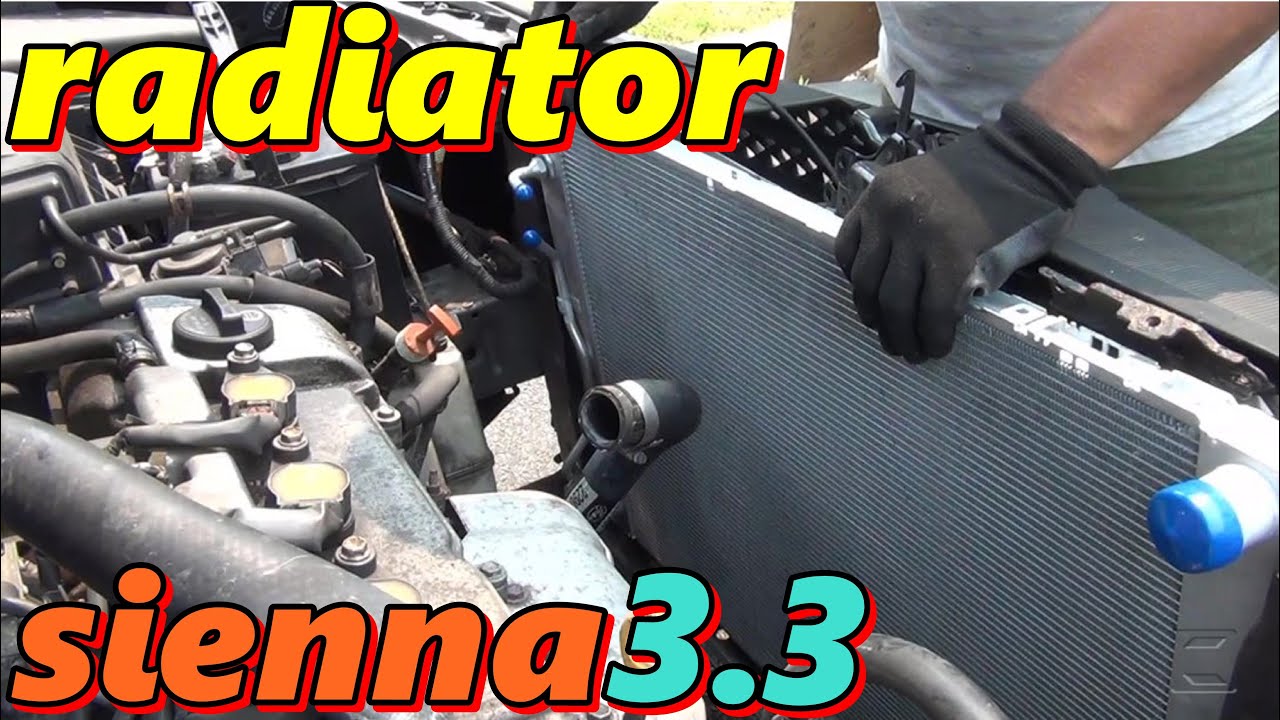 how to replace radiator and bleed out the air out of radiator 2004 06 toyota sienna radiator replace
