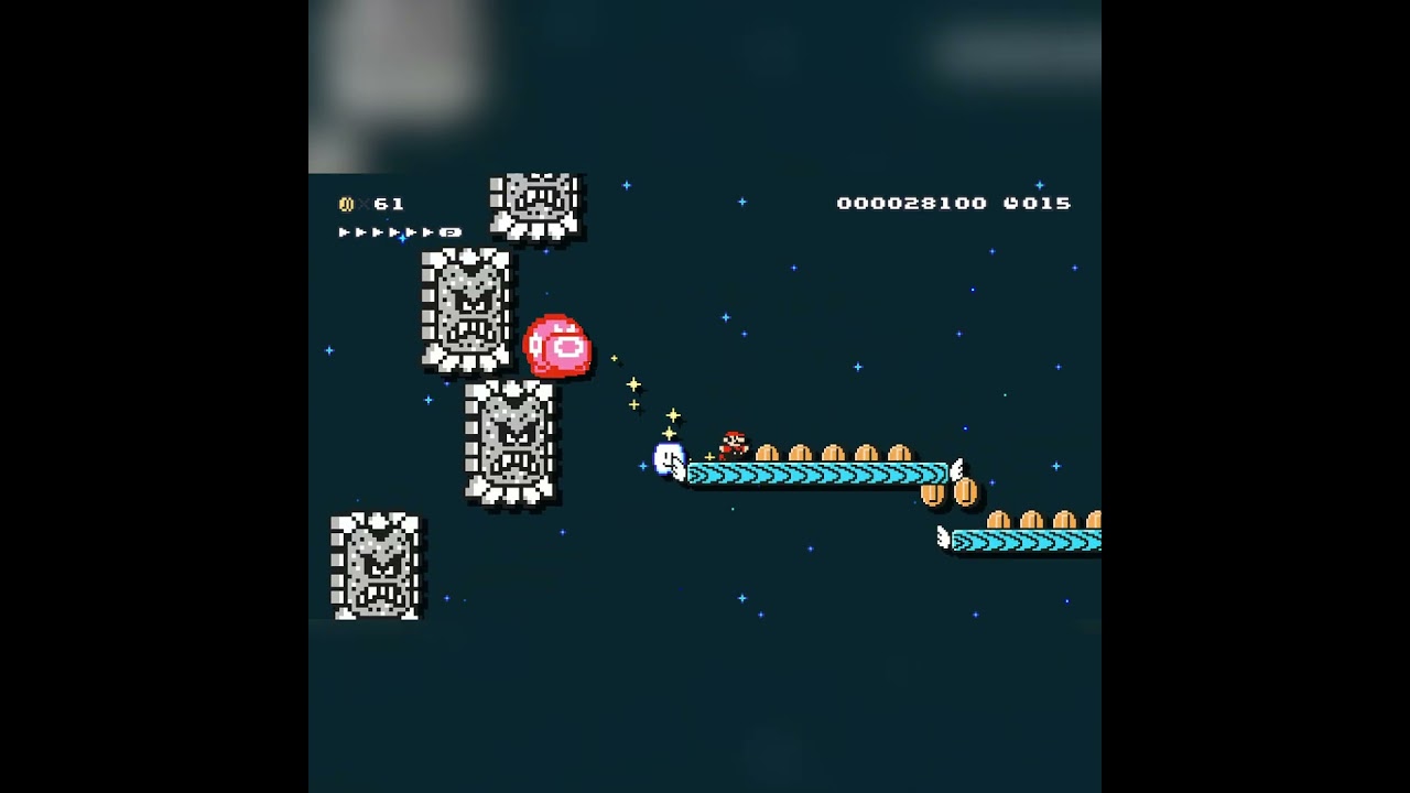 ～ドッスンスピードラン～in北海道 [Thwomp Speedrun in Hokkaido] by ミスターΧ #shorts 🍄Super Mario Maker 2 #dun