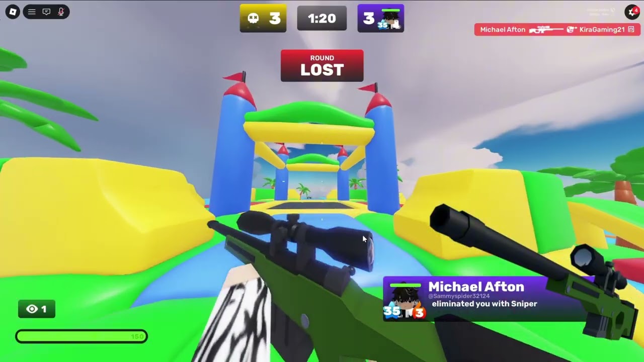 Roblox Rivals 1v1 full gameplay #3 (sinper only)
