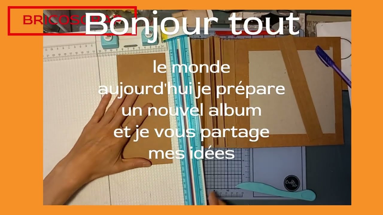 Nouveau Tuto reliures et pages album 20x20 #scrapbooking