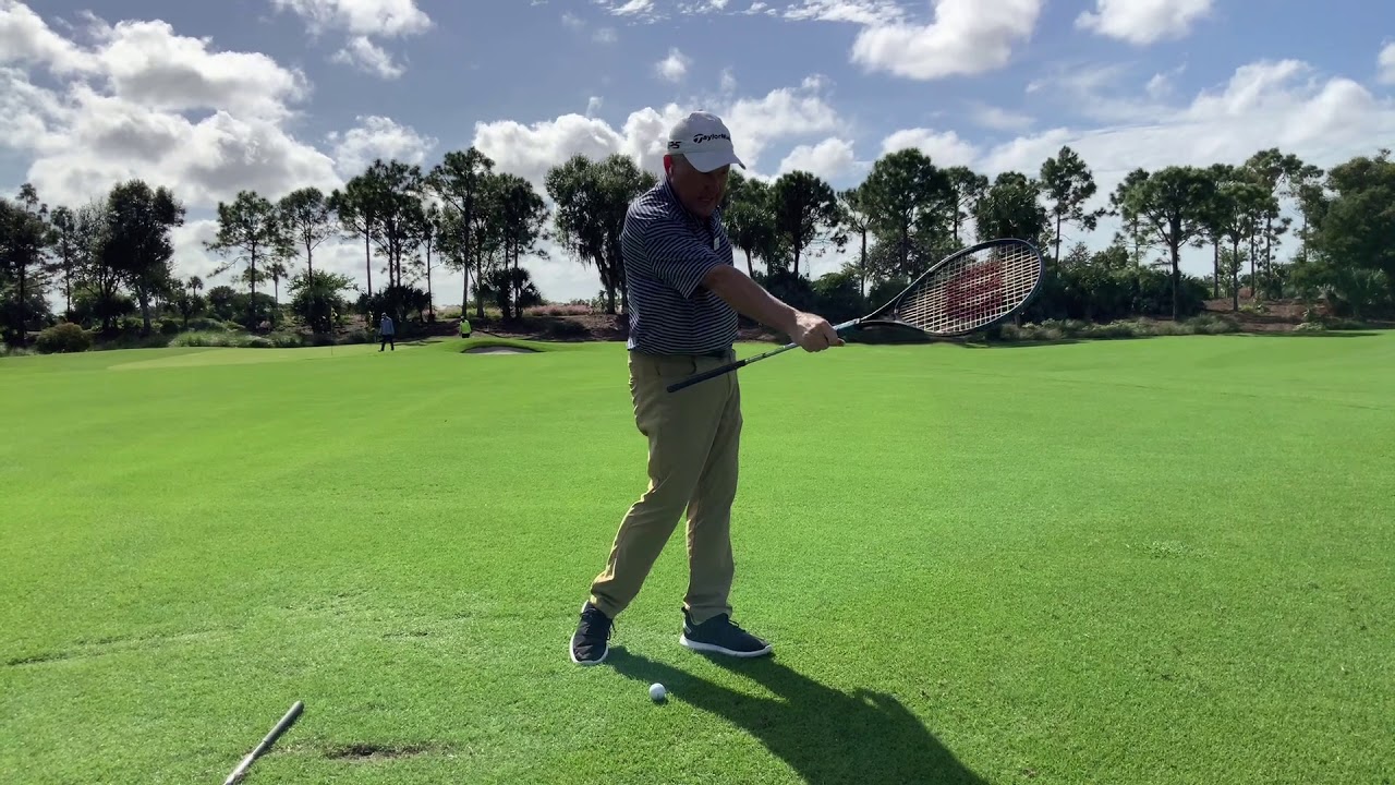 Video GOLF Tip 17 - Clubface Impact Tennis Racket Visual