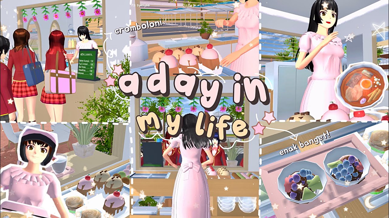 A Day In My Life: Jualan Di Kantin Sekolah 🍧🧁💕 Sakura School Simulator