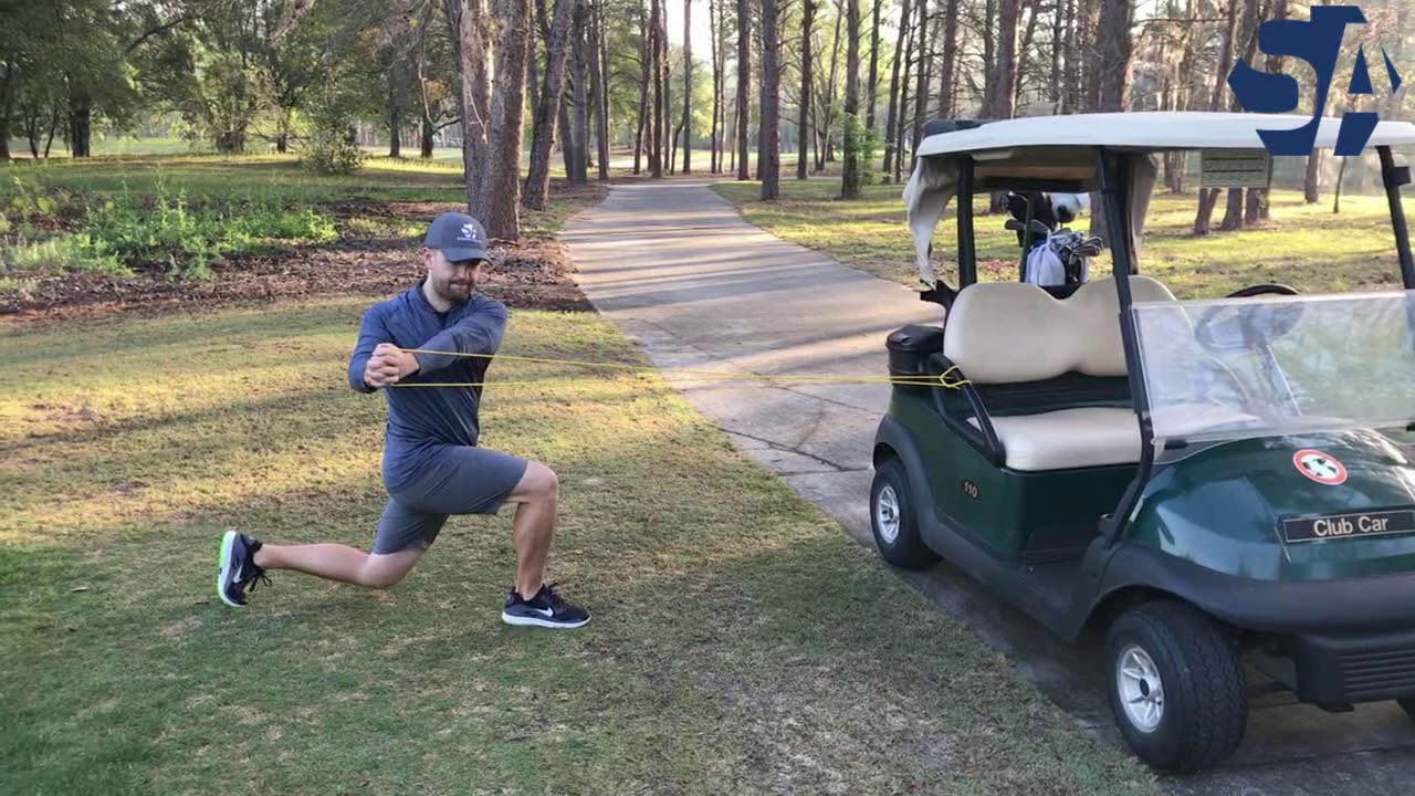 Reverse Lunge + Band Rotation