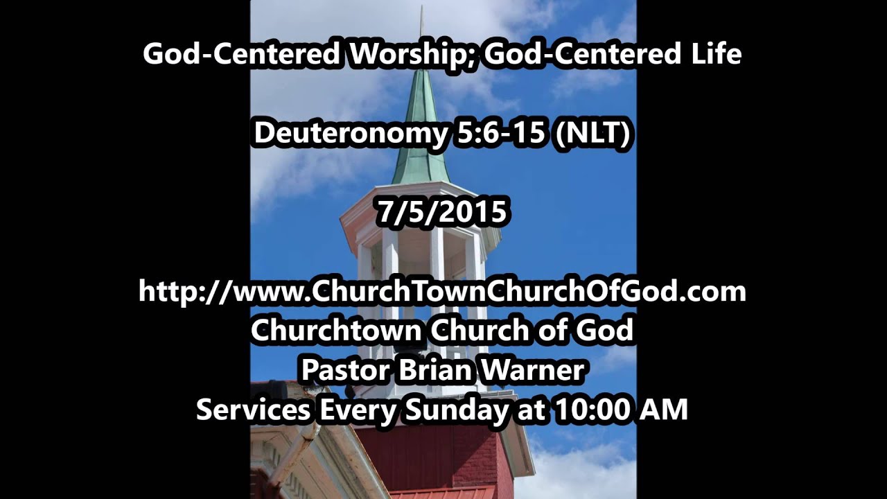 God-Centered Worship; God-Centered Life