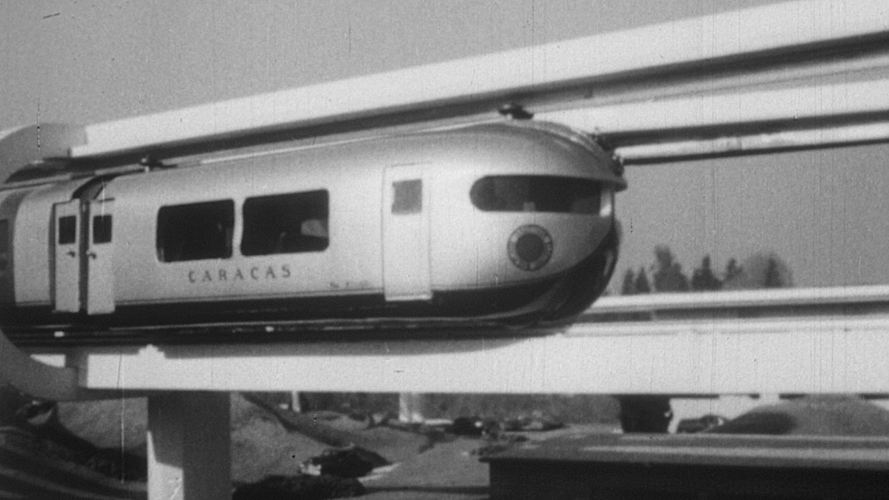 The Railplane Monorail (1952) - Transportation of the Future | 16mm Film Scan