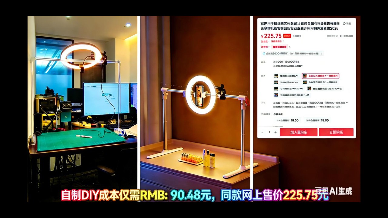 I Built a $13 DIY Desk Filming Rig That Replaces a $35 Product  |   DIY桌面拍摄支架，只花90元，效果媲美225元成品！