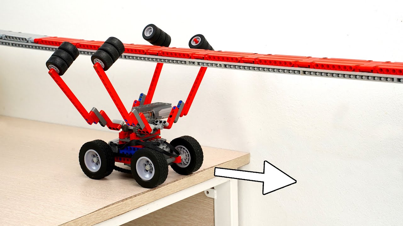 Making LEGO Car Cross Long Hanging Track | Smart lego