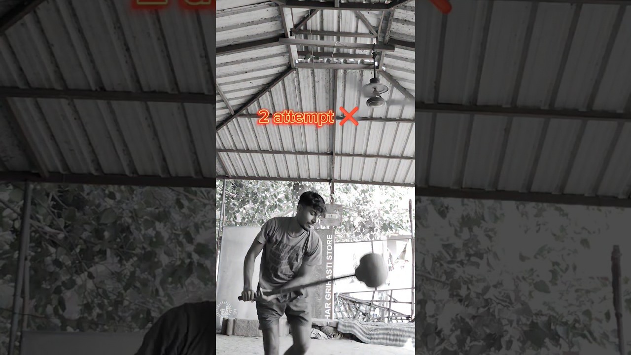 failure😢 VS SUCCESS🥸 / gada swing 20kg #fitness #hardwork #motivation #desi #gada #backworkout