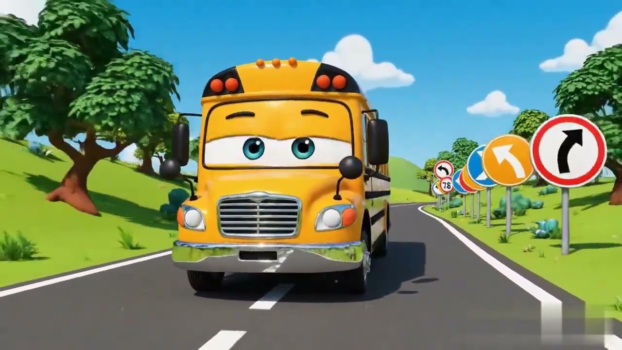 Wheels on the Bus 🚌 | Fun Bus Song for Kids | Nursery Rhymes & Learning Video