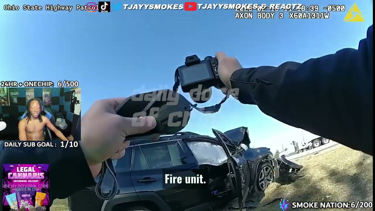 TjayySmokes & Reactz To Lady SLAMS into Trooper&rsquo;s Car, Leaving Him Seriously Injured