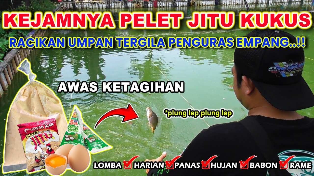 KEJAMNYA RACIKAN UMPAN KUKUS PELET JITU !! NETER MENGGILA  PAKAI RESEP UMPAN IKAN MAS INI ❗❗