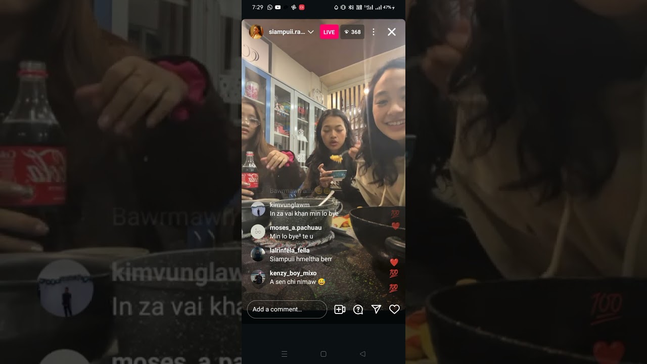 Siampuii,lilac leh ruatpuii live mukbang