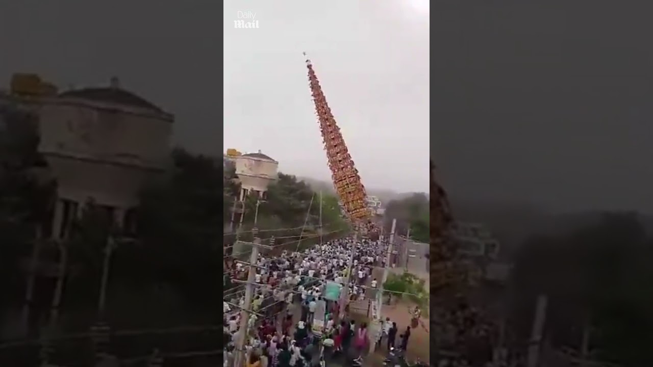 100-foot chariot tower collapses during Indian festival