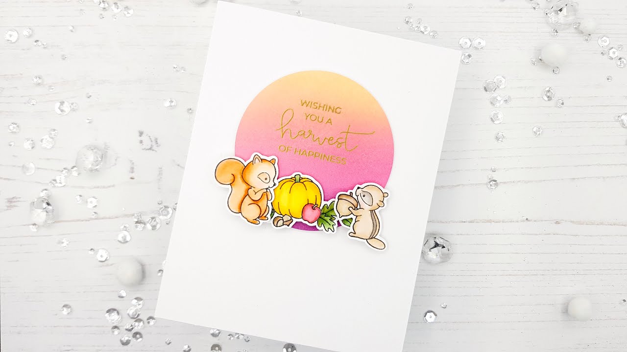 Clean and Simple Fall Card with Hello Bluebird's Fall Banner Buddies