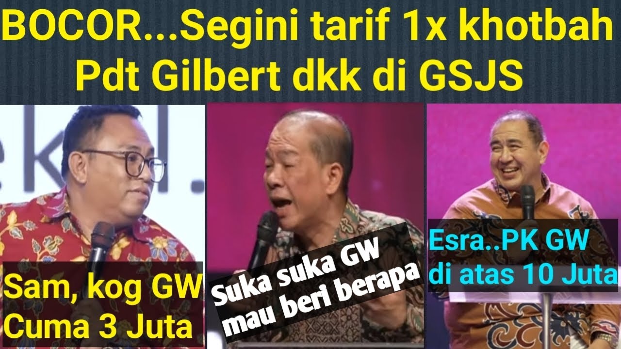 BOCOR! Pdt Samuel Gunawan ungkap tarif Pdt Gilbert Lumoindong dkk saat khotbah di GSJS