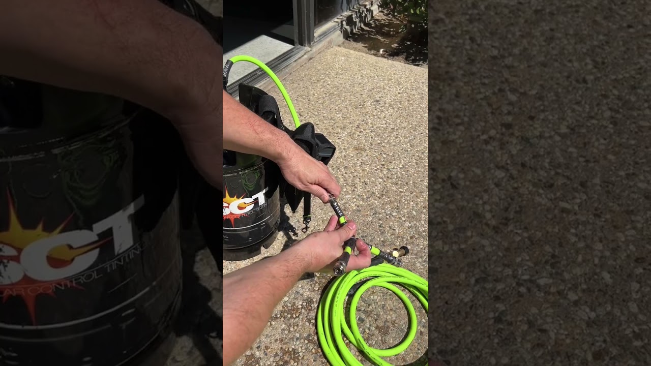 Using two hoses on your tint sprayer system