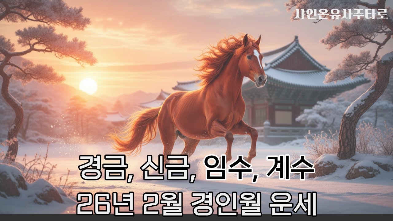 병오년 경인월 운세. 2026년 2월 경금일간, 신금일간, 임수일간, 계수일간 사주운세. #경인월운세 #일간별운세 #병오년 #사주상담 #경금일간 #신금일간 #임수일간 #계수일간
