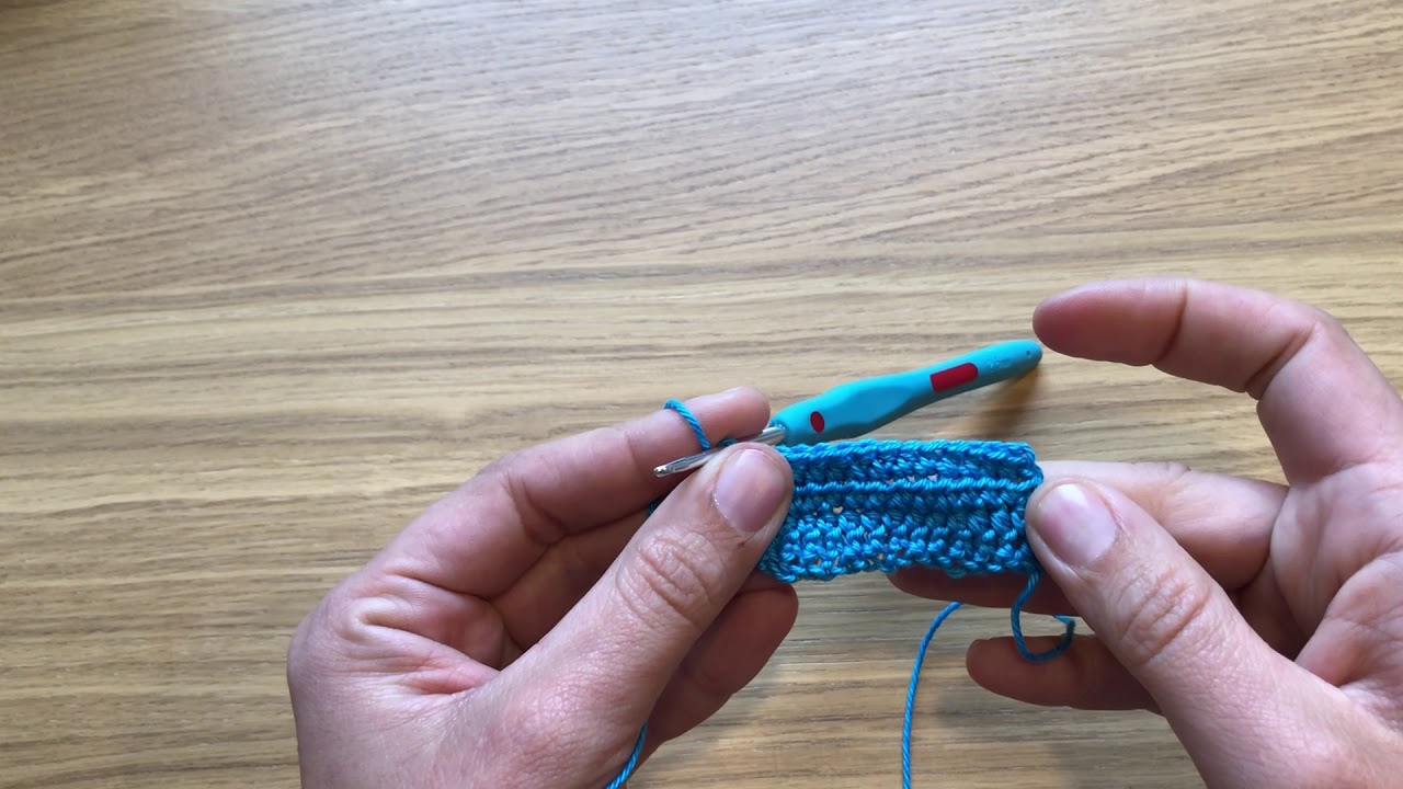 Haak tutorial: Verschillende effecten van Halve stokjes haken, voorste lus, achterste lus haken