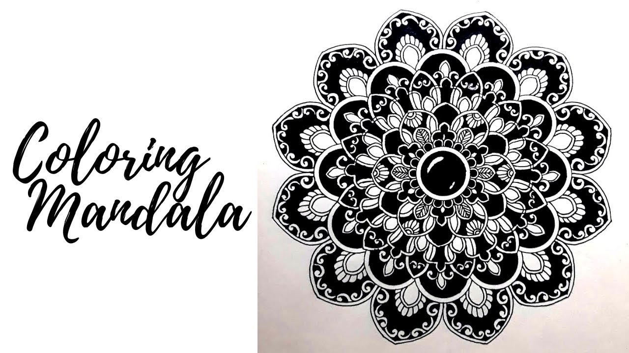 COLORING MANDALA |B&W| Paint with me✨