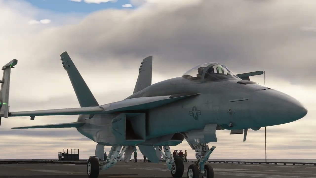 MSFS-2020. F/A-18 Hornet. Взлет-Посадка. Авианосец  