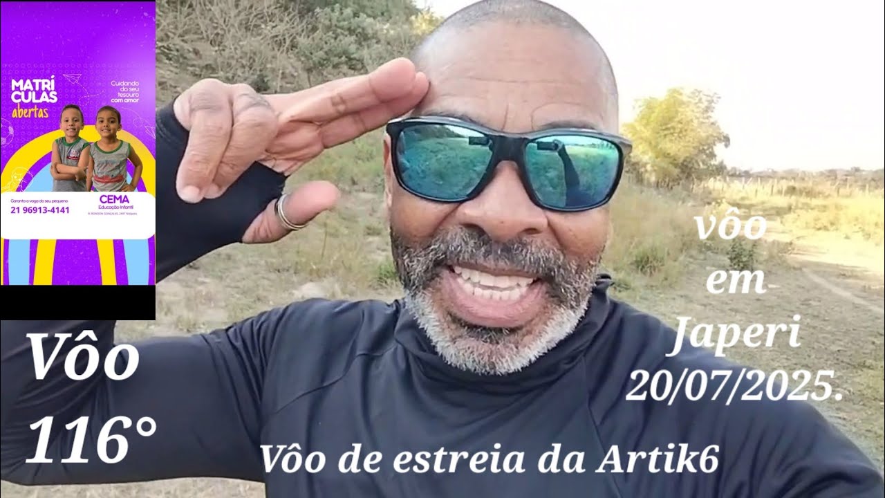 1° vôo com a Artik6, Japeri em 20/07/25, quase perdi o pouso oficial, 