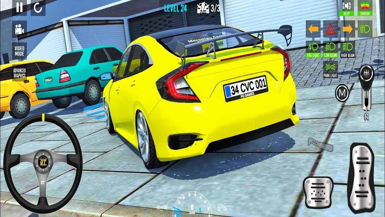 New City Parking School 2026 - Honda Civic Professional Parking 3D Best Car Game Android Gameplay