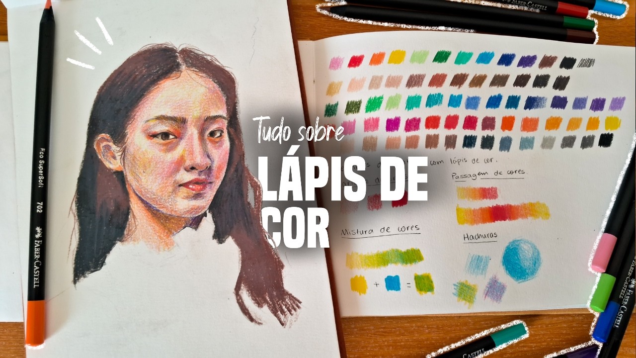 COMO PINTAR COM LÁPIS DE COR  DO ZERO | Técnicas, misturas e como fazer uma pintura do zero 😱✏️🎨